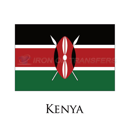 Kenya flag Iron-on Stickers (Heat Transfers)NO.1905